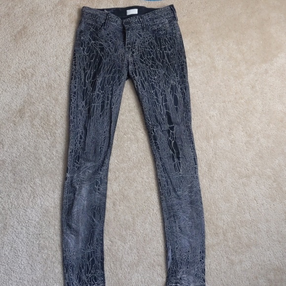 Mother the Looker Graphite Pattern Skinny Jeans - Picture 2 of 5